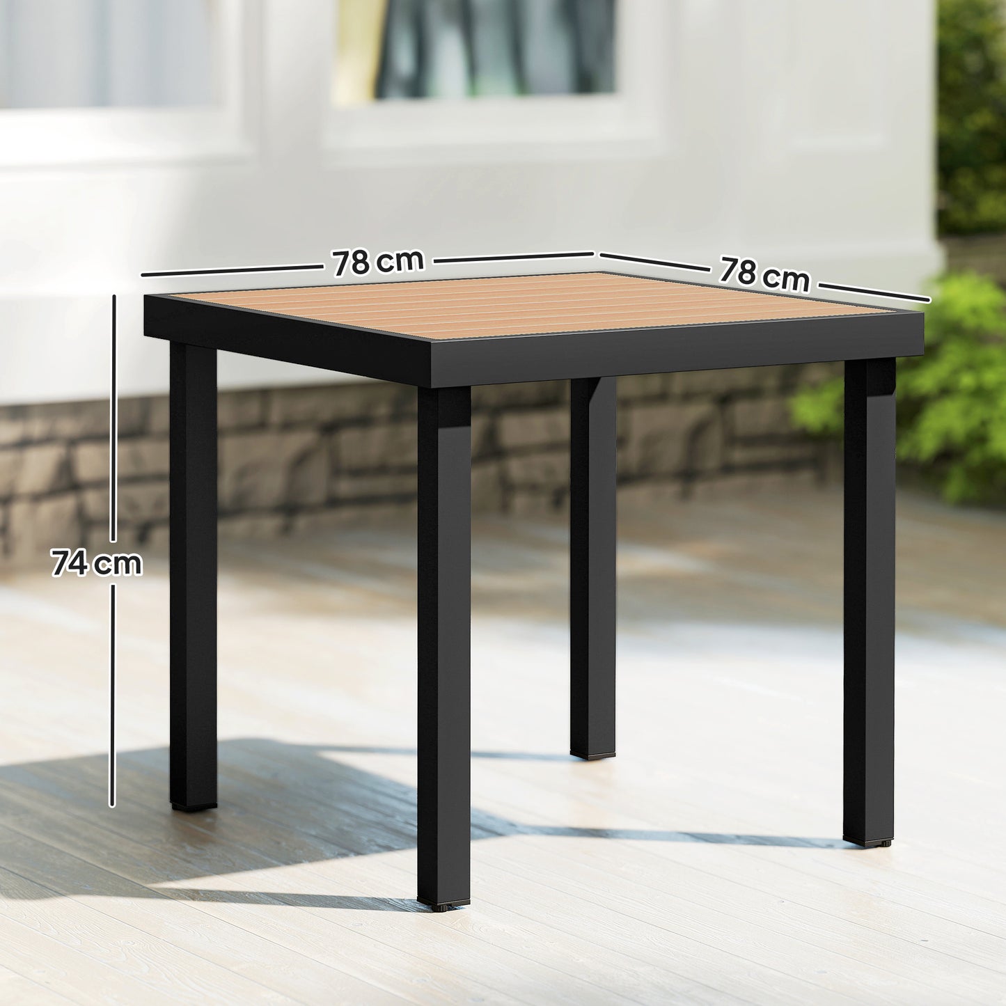 78 cm Garden Dining Table for 4 People