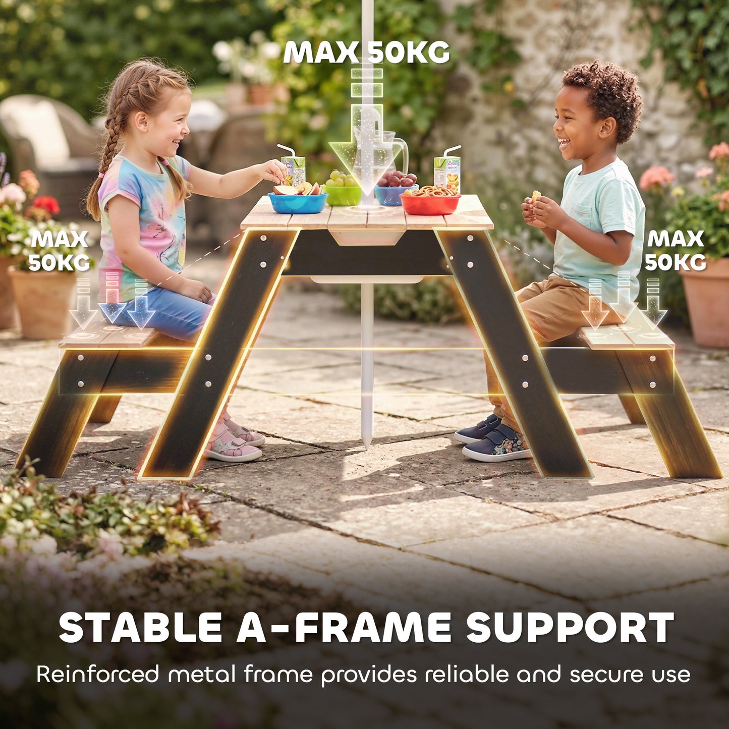 Kids Garden Furniture with Parasol