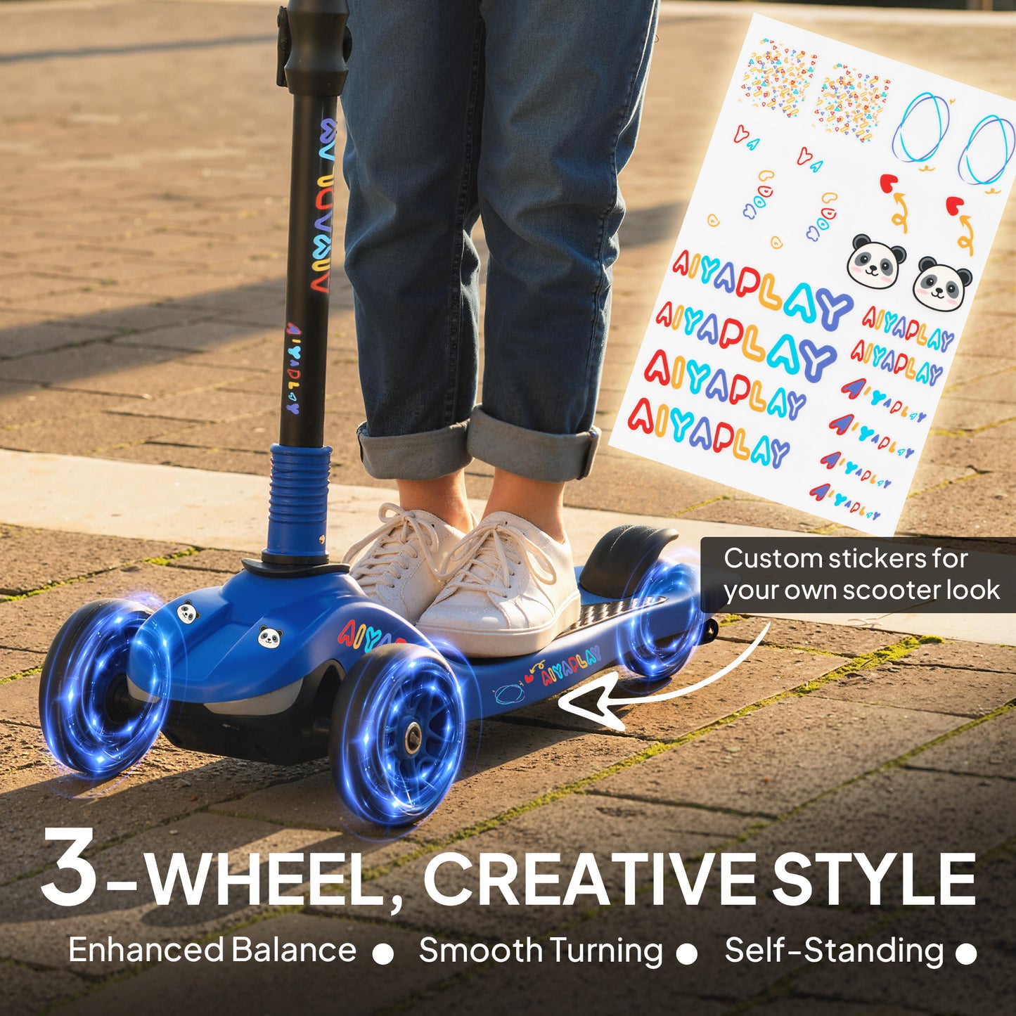 Three-Wheel Foldable Electric Scooter for Kids Aged 6-10 Years