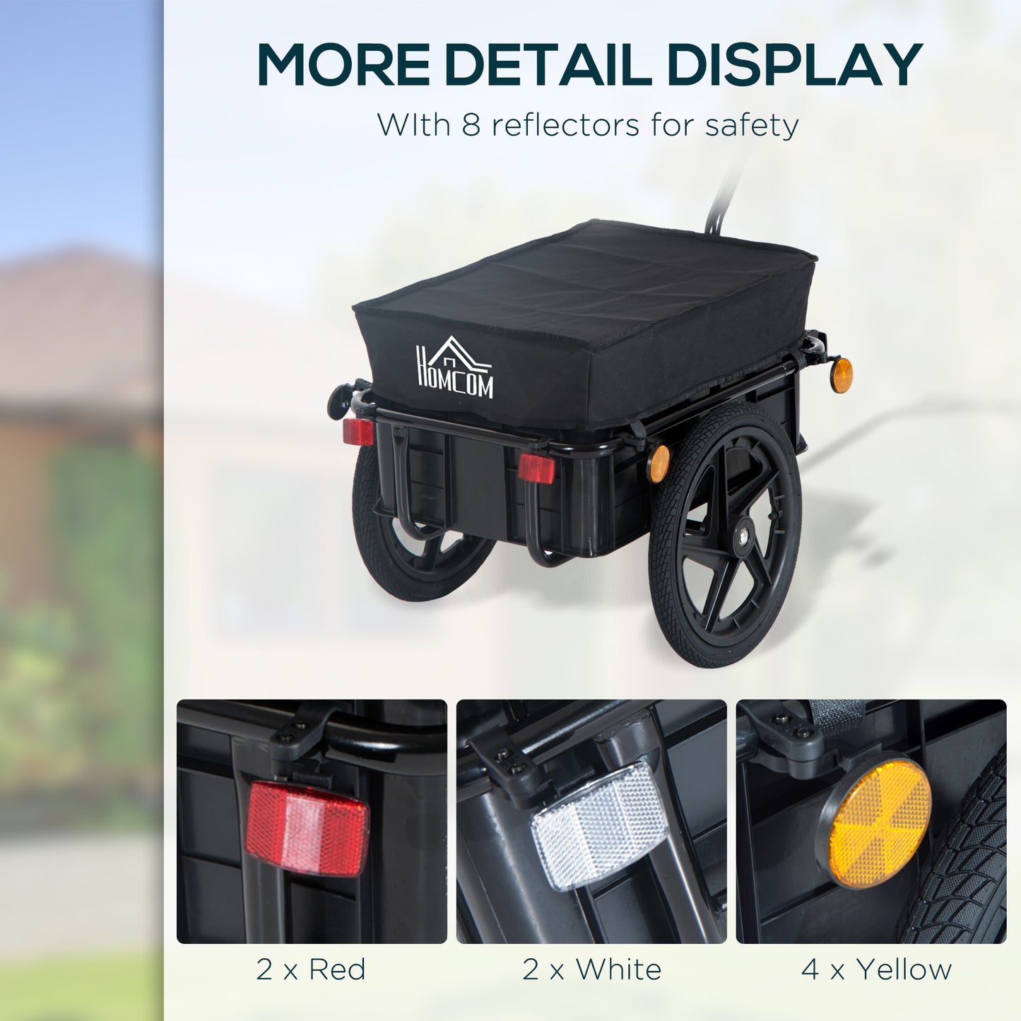 Cargo Trailer Bike Stroller Garden Trolley W/Carrier Utility