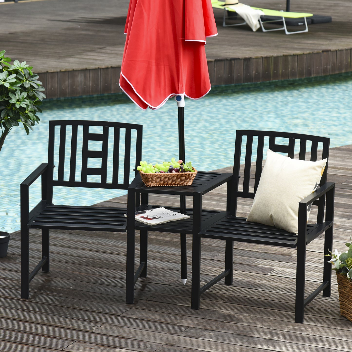 2 Seat Garden Chair Bench Loveseats Jack