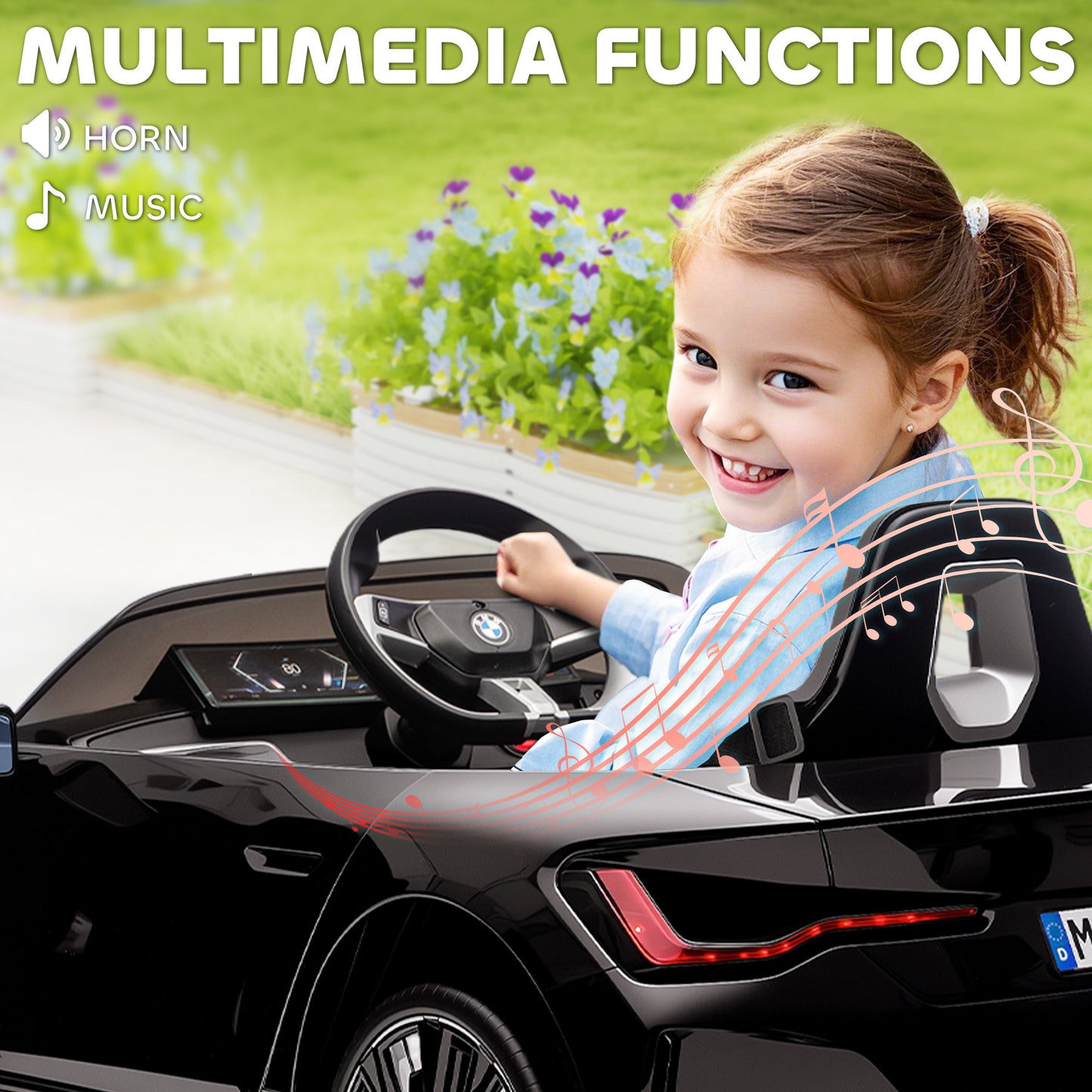BMW i4 Licensed 12V Kids Electric Ride-On Car, with Remote Control