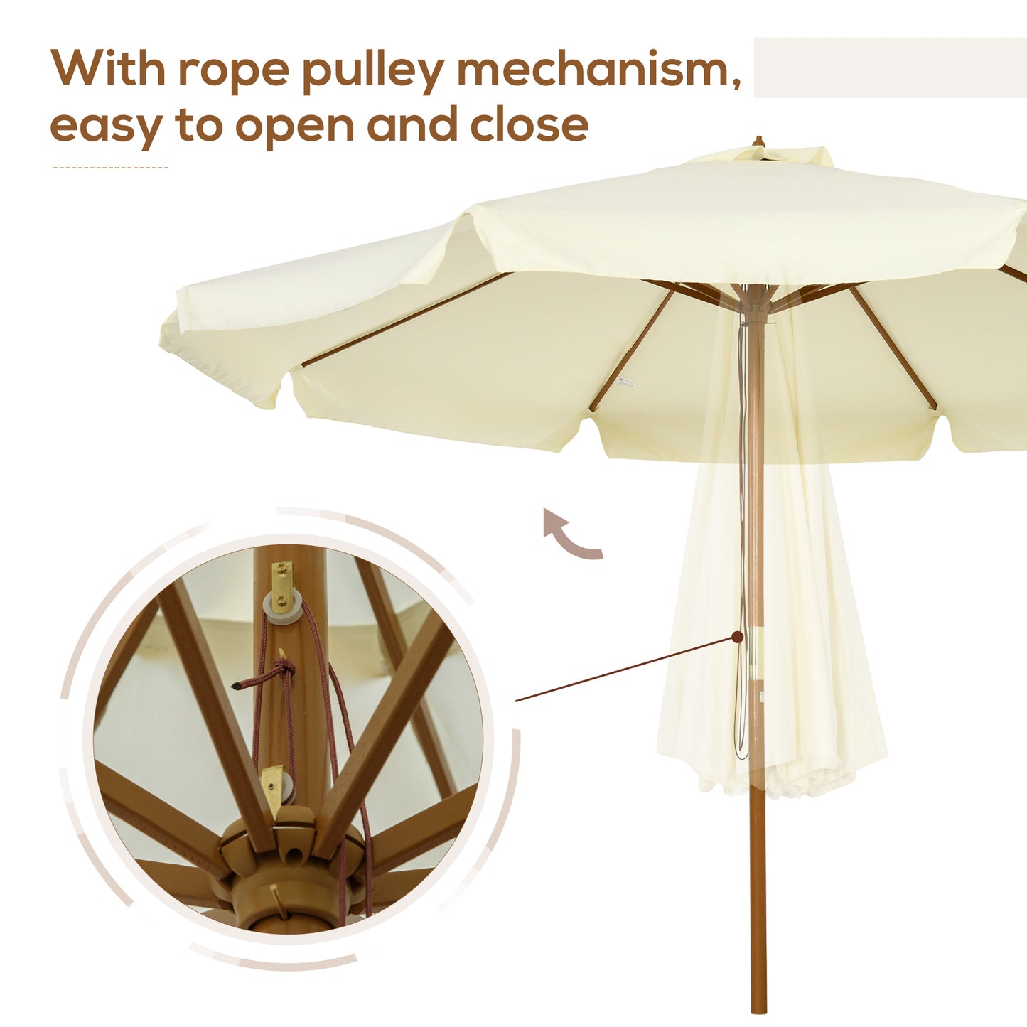3.3(m) Patio Umbrella, Garden Parasol