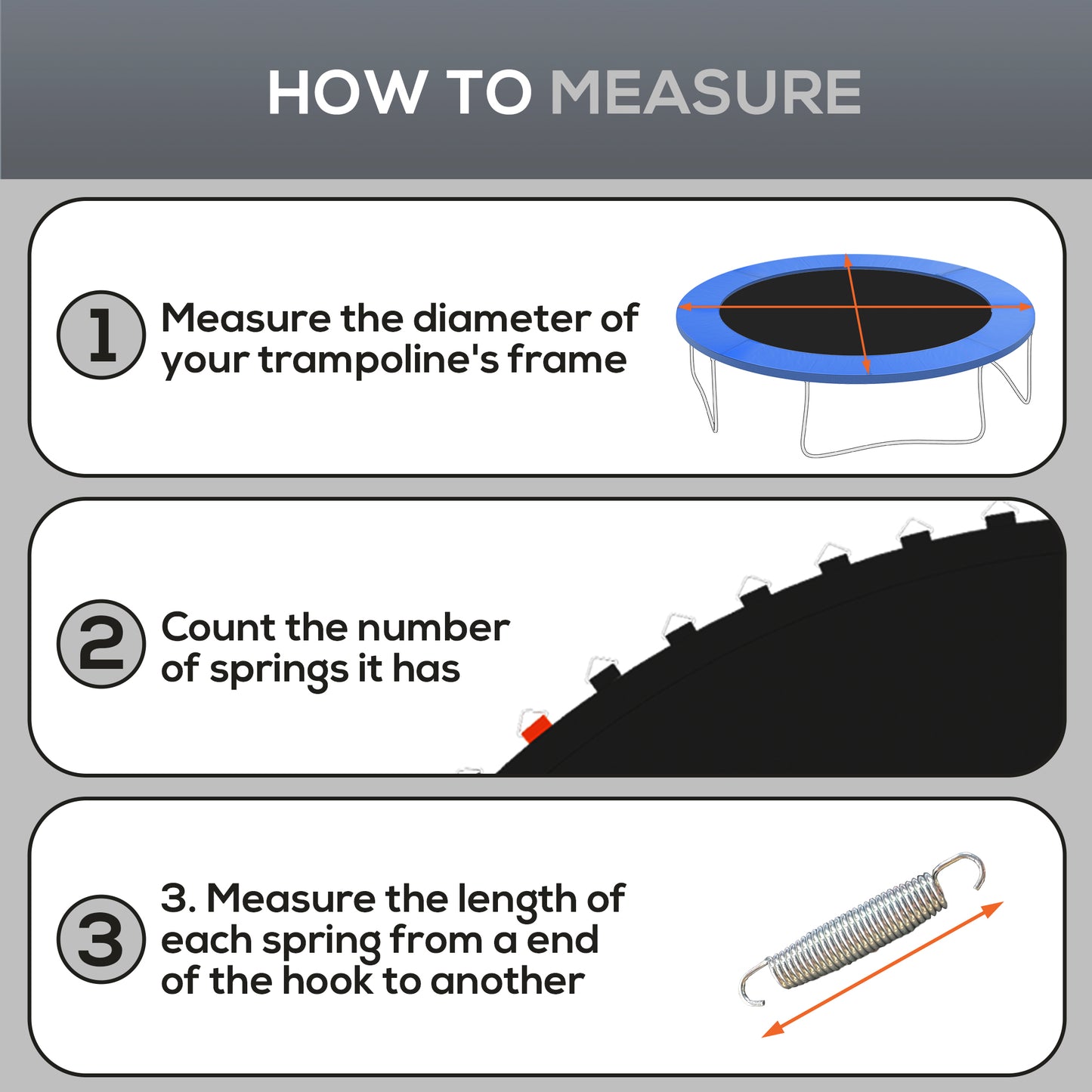 Trampoline Replacement Mat with Spring Pull Tool, 42 V-Hooks