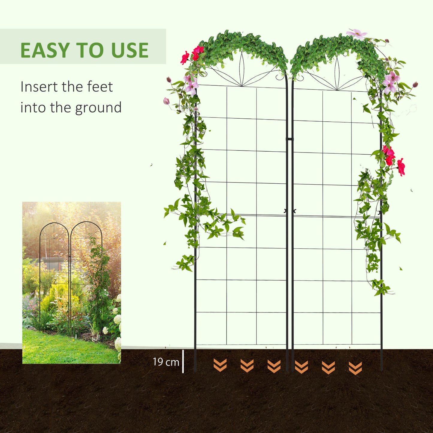 Metal Trellis Set of 2, Garden Trellis (3)