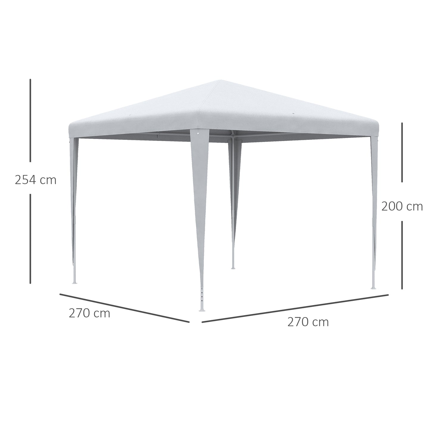 2.7m x 2.7m Garden Gazebo Marquee Party Tent Wedding Canopy Outdoor