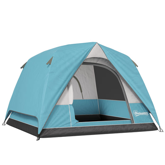 3-4 Person Camping Tent, Easy Set Up Waterproof Dome Tent (2)