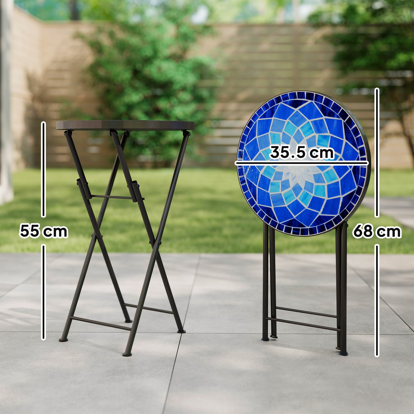 Mosaic Outdoor Garden Table (4)