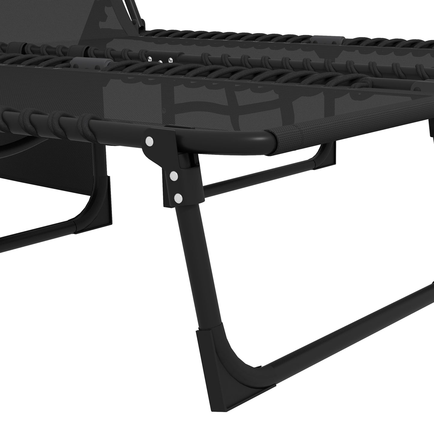 Portable Sun Lounger Set of 2, Folding Camping Bed Cot