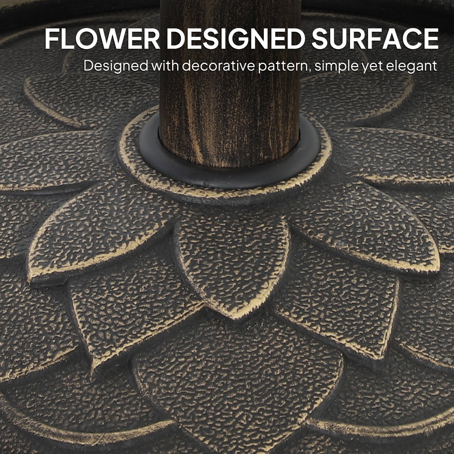 12kg Resin Garden Parasol Base, Round Umbrella Base