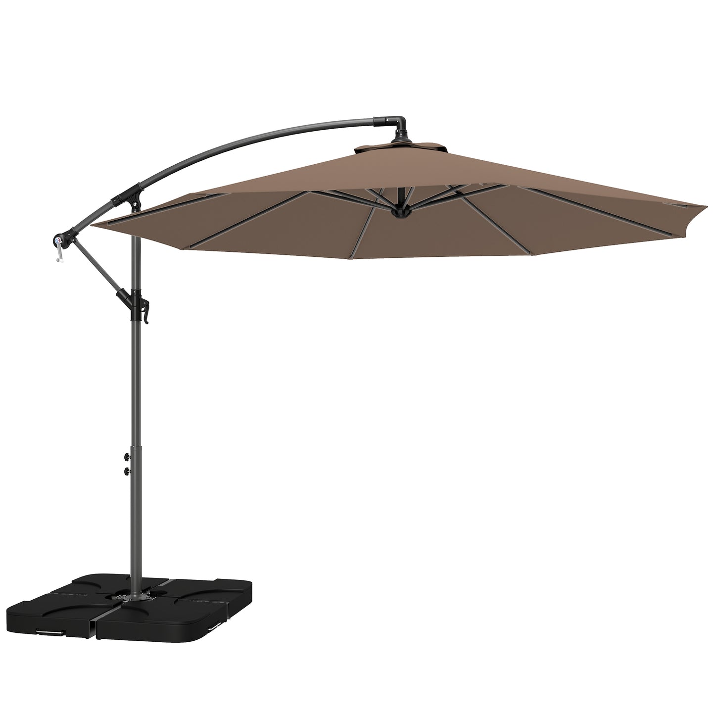 3m Overhanging Parasol, with Base, Weights and Cover