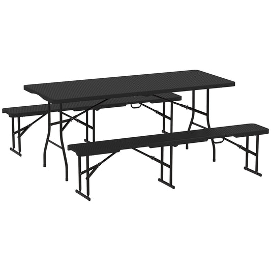 Folding Picnic Table and Bench Set