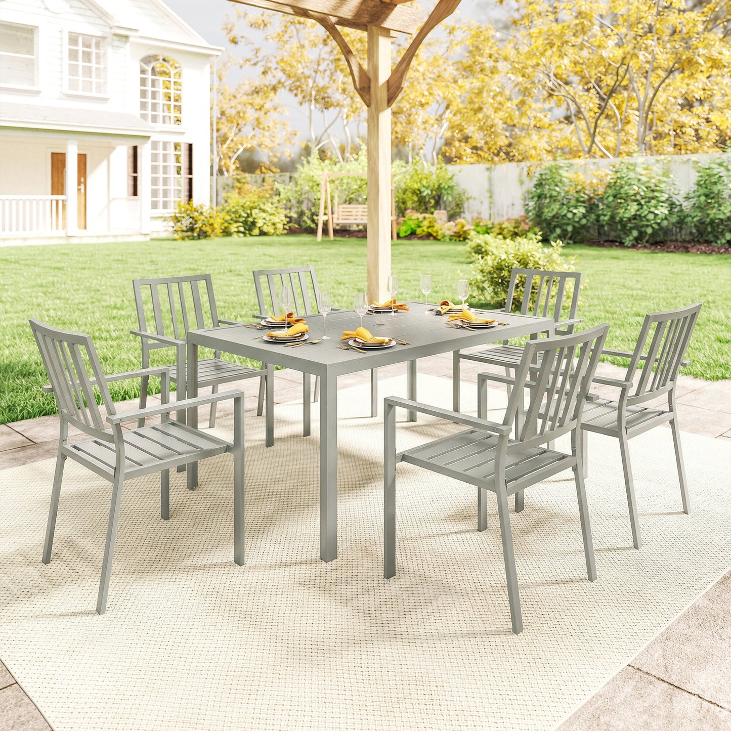 Garden Table and Chairs for 6