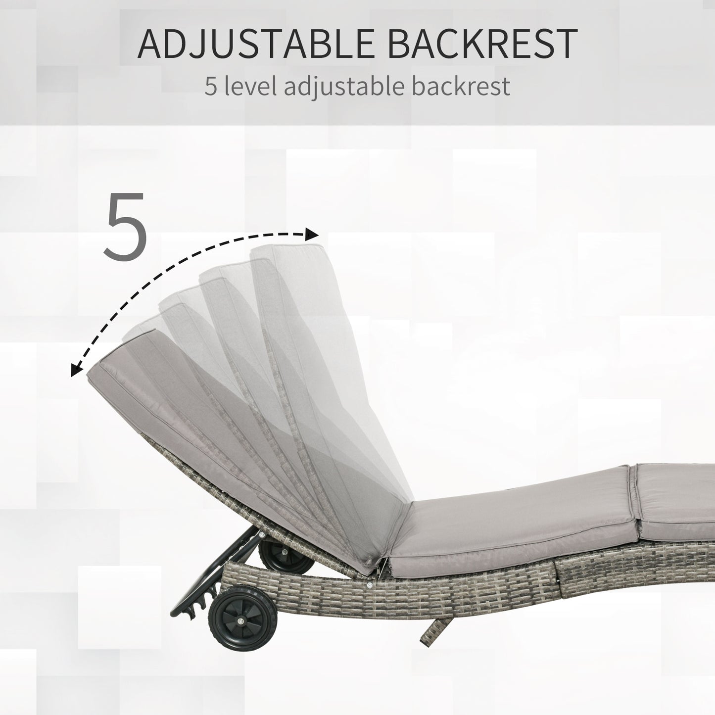 Patio Wicker Chaise Lounge Chair