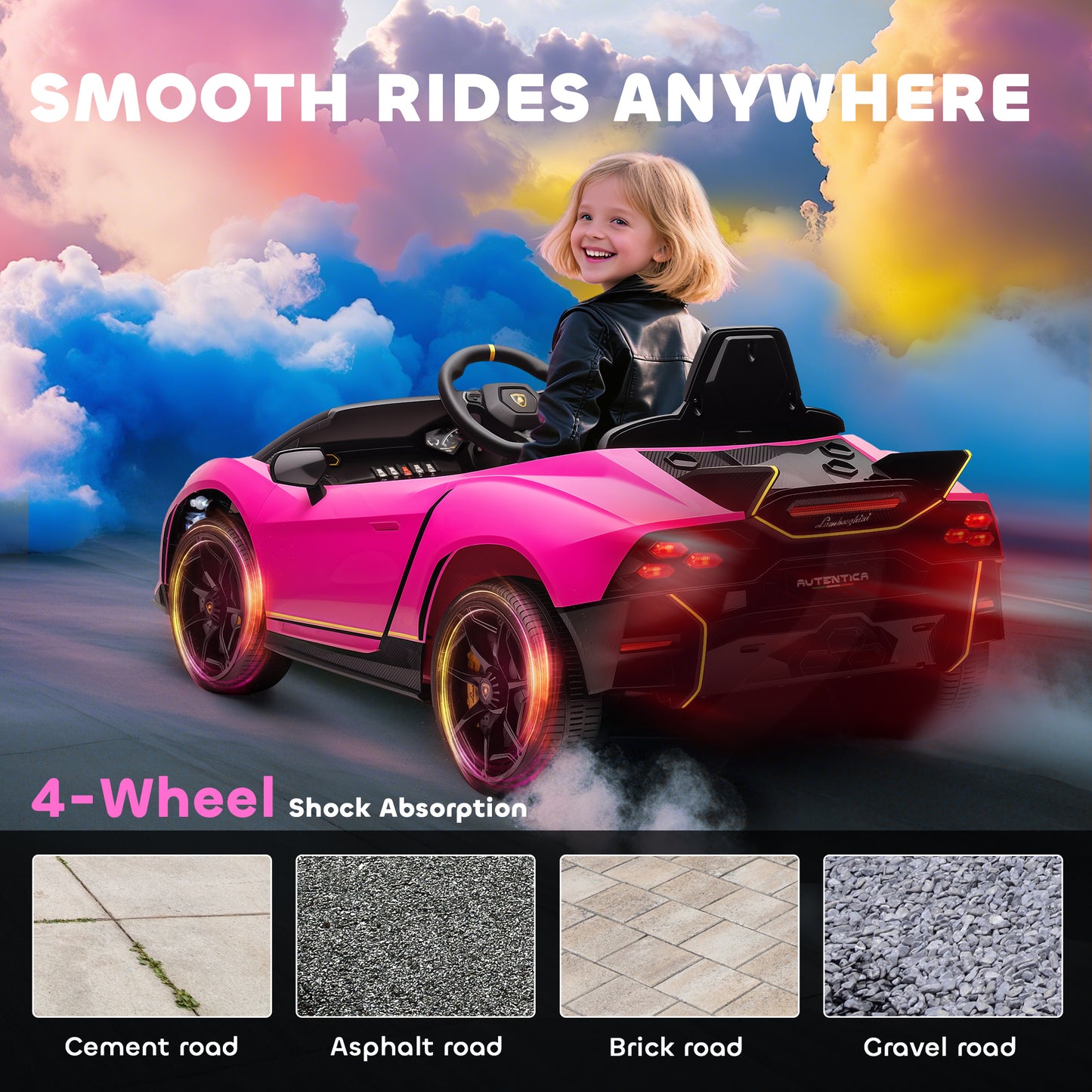12V Lamborghini Autentica Licensed Kids Electric Car