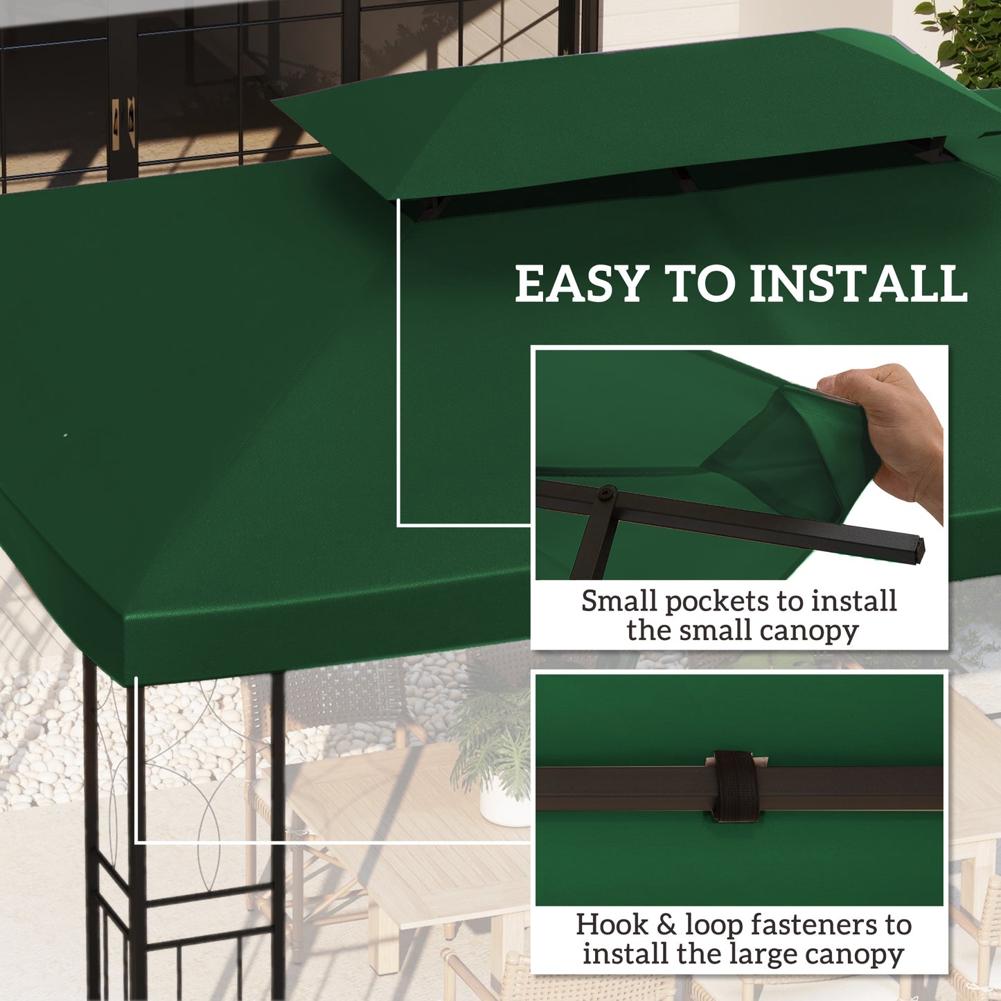 Gazebo Roof Replacement, for 3 x 4m Frames