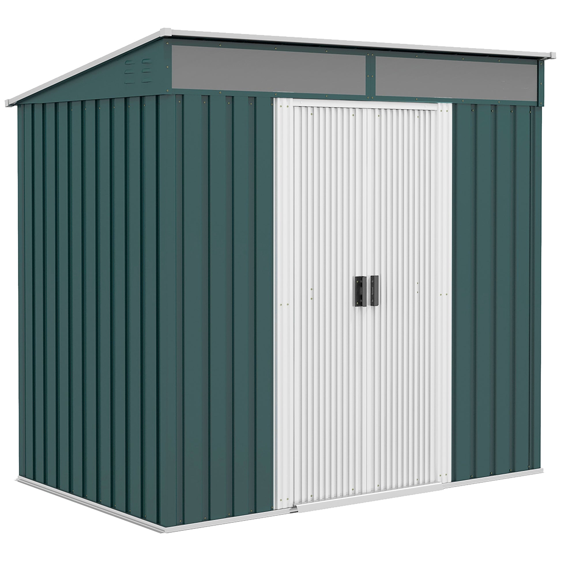 6.5 x 4FT Galvanised Metal Shed with Foundation Kit