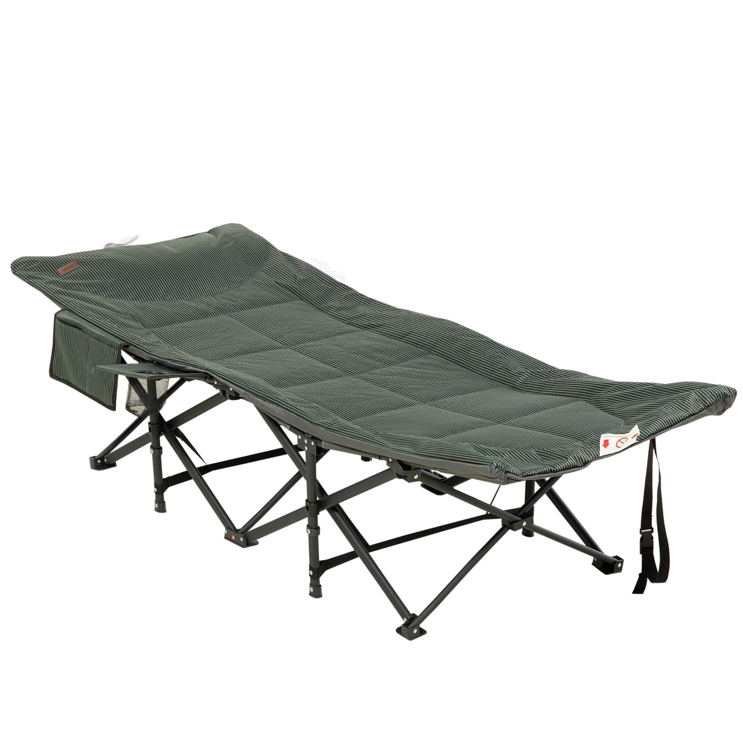 Foldable Camp Bed, Padded Patio Camping Bed with Carry Bag