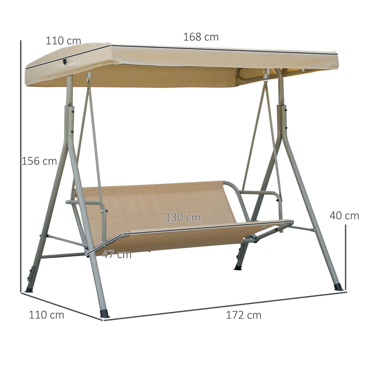 Three-Seater Garden Swing Seat