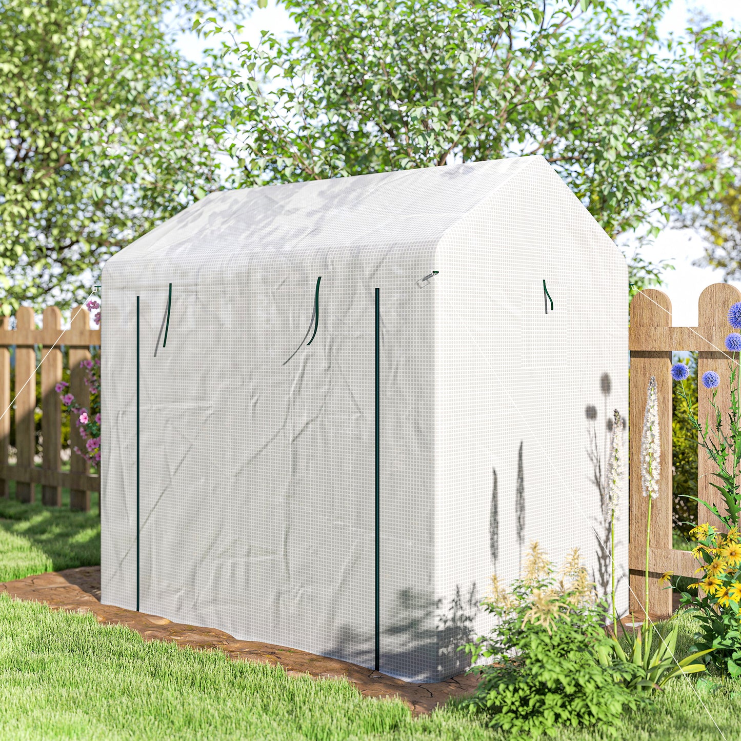 Walk-in Greenhouse, Outdoor Tomato Greenhouse with Roll-up Door