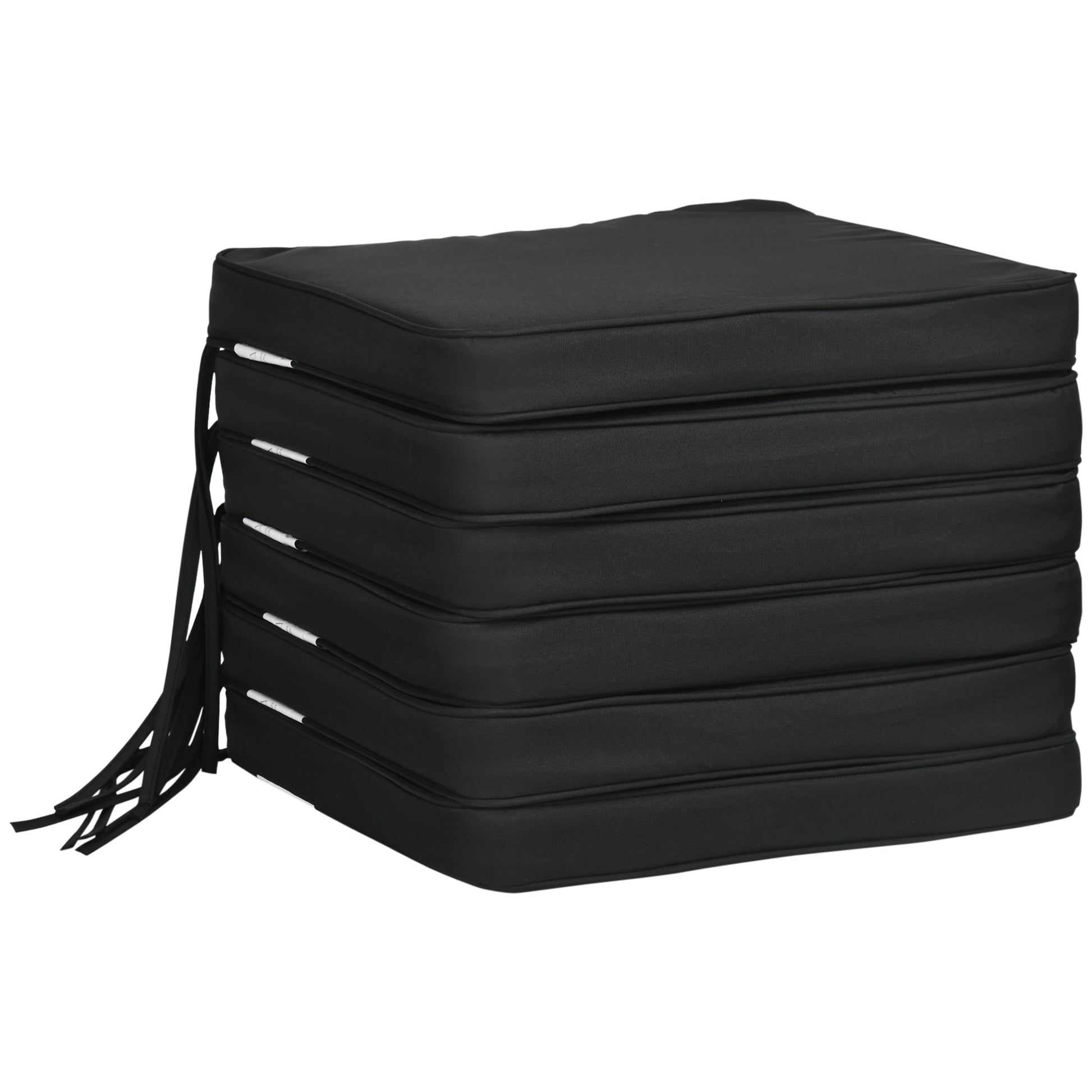 Set of 6 Chair Cushion Seat Pads Dining Chair w/ Straps Indoor
