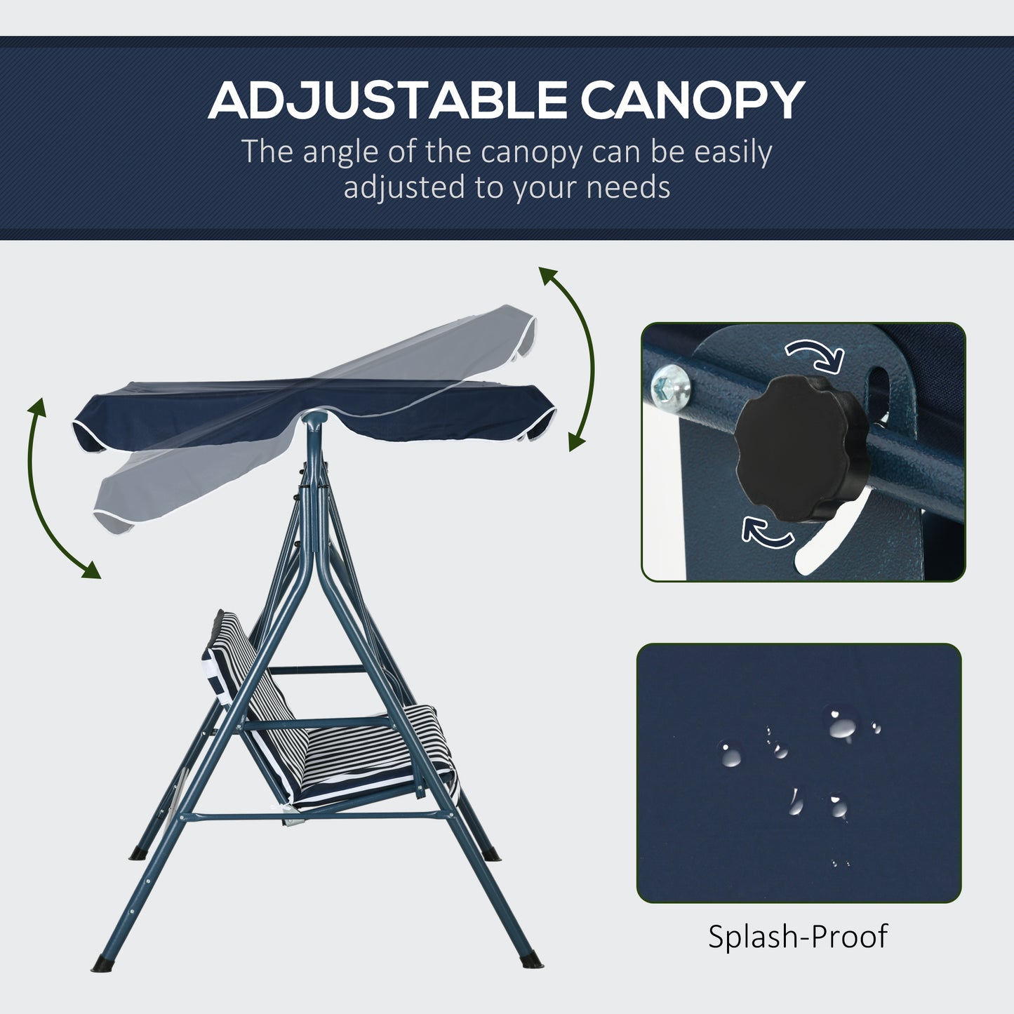 3 Seater Garden Swing Chair