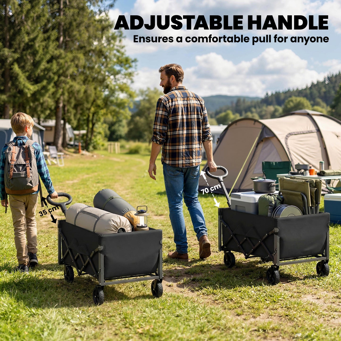 60L Foldable Festival Trolley on Wheels