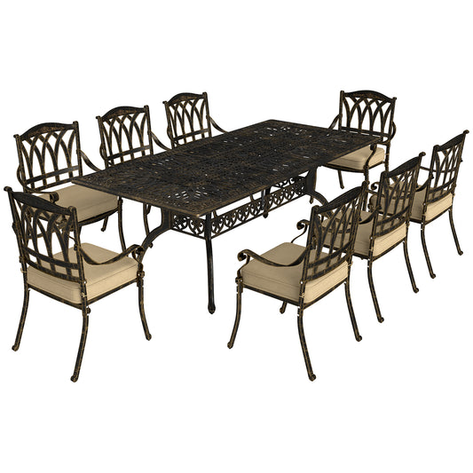 Nine-Piece Cast Aluminium Garden Dining Set
