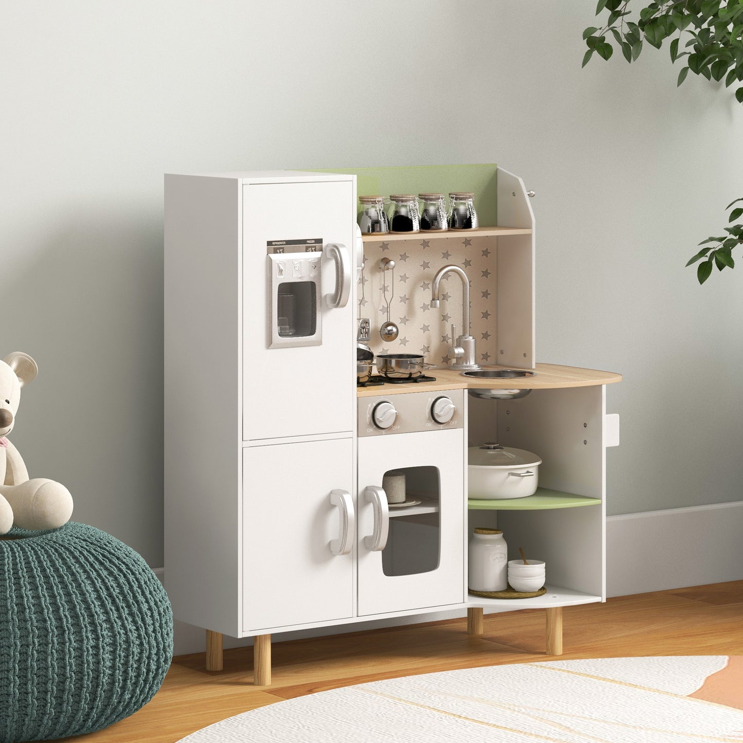 Toy Kitchen, Kids Play Kitchen, Role Playing Game with Phone