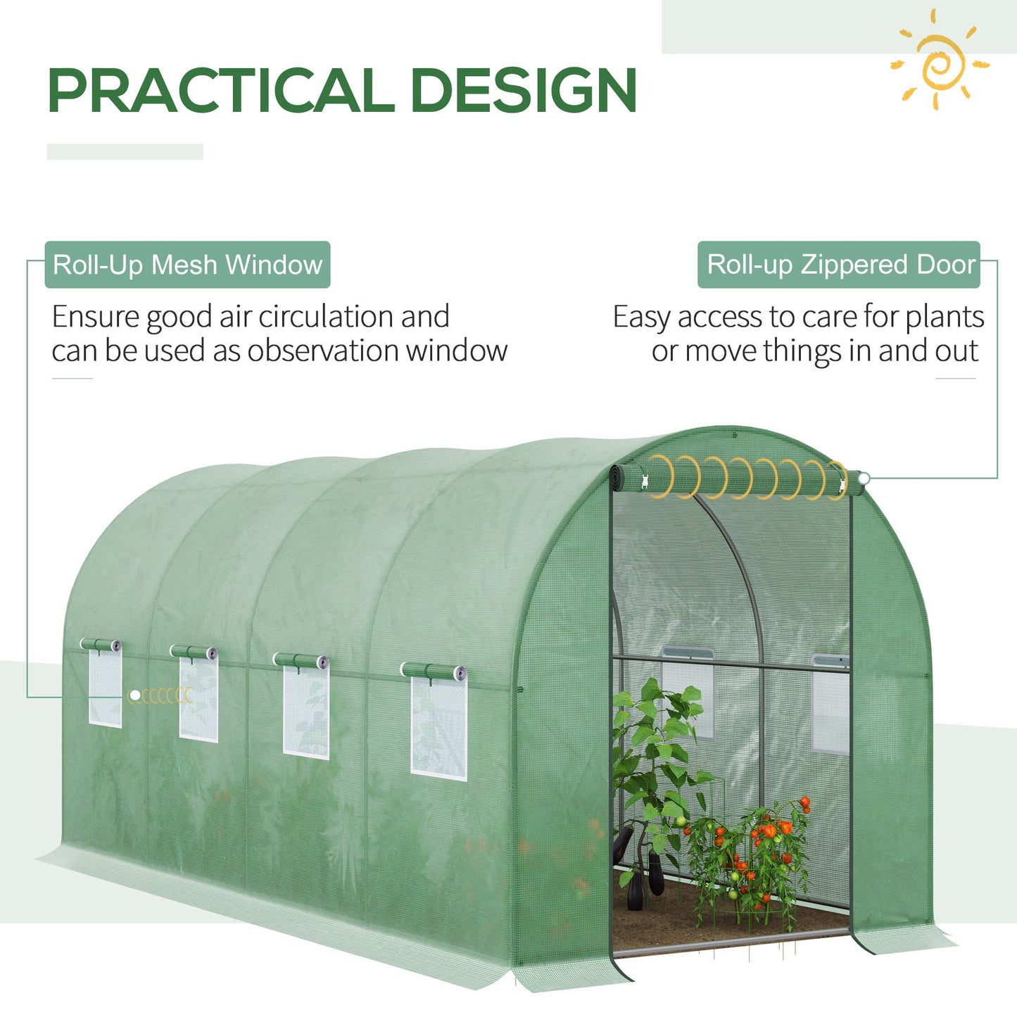 Walk-in Polytunnel Greenhouse