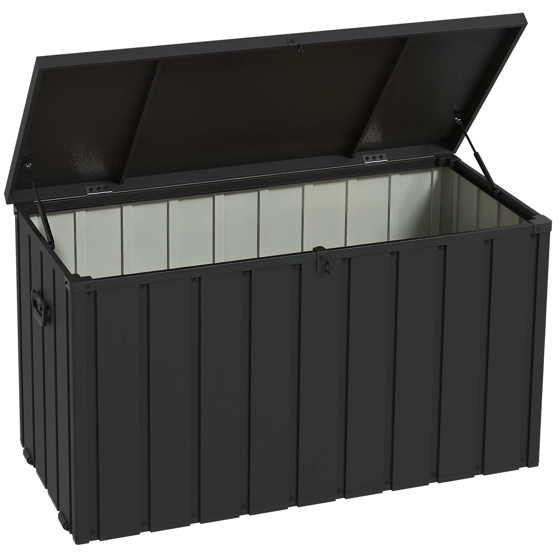 450L Galvanised Steel Garden Storage Box, with Wheels