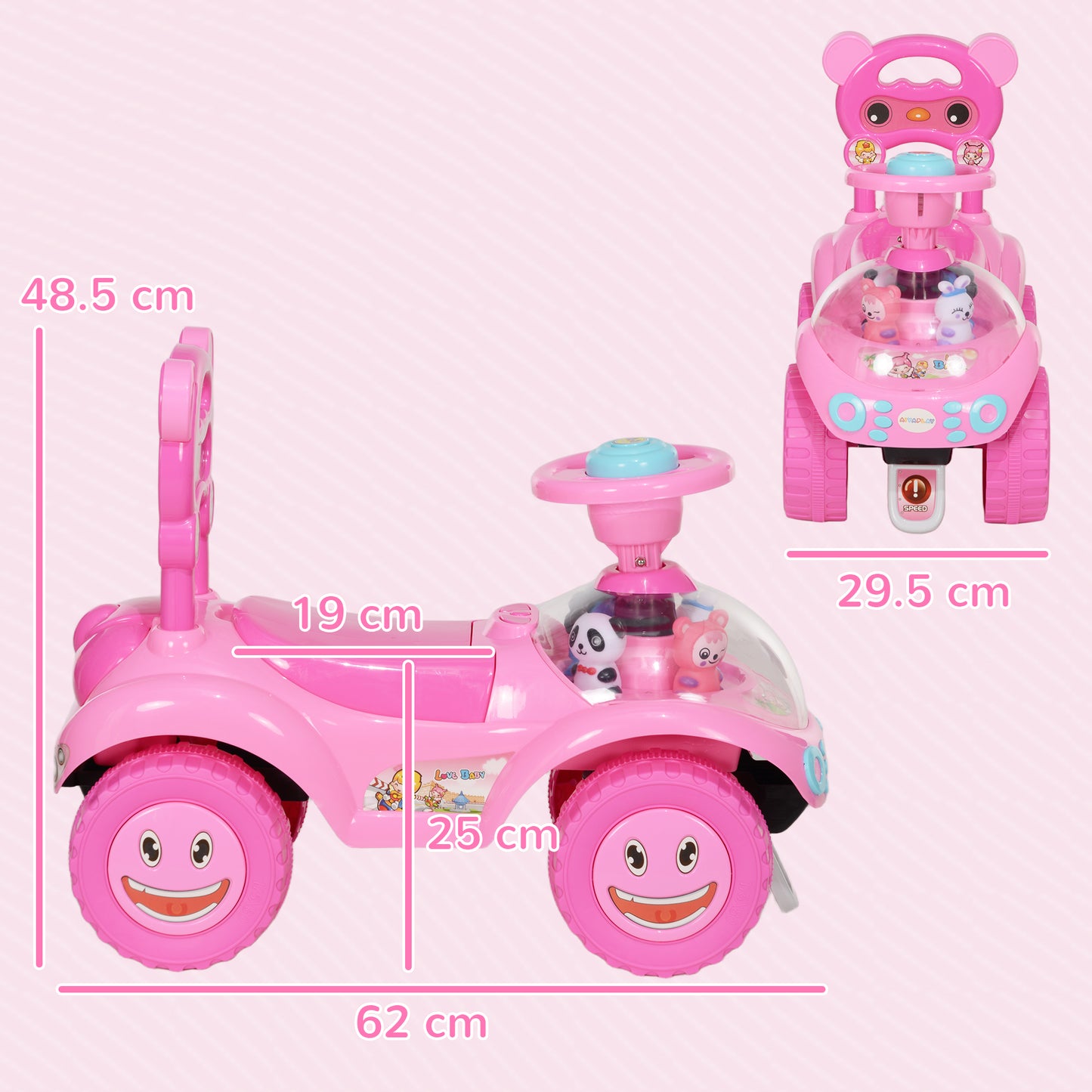 Foot to Floor oddler Ride on Toy w/ Music, Light, Horn