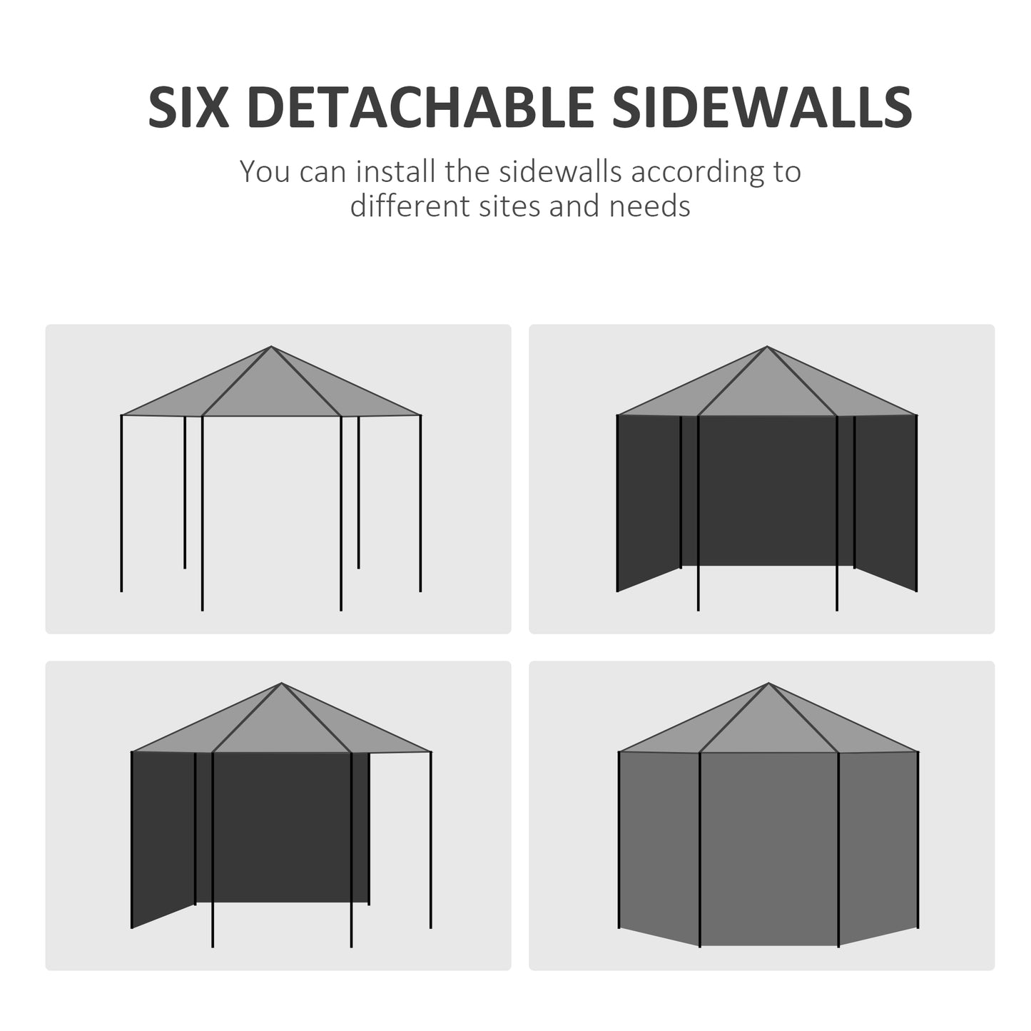 4 m Party Tent Wedding Gazebo Outdoor Waterproof PE Canopy Shade