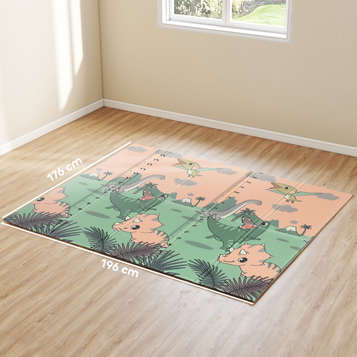 Baby Play Mat, Double Sideded Foldable Kids Crawling Mat (2)