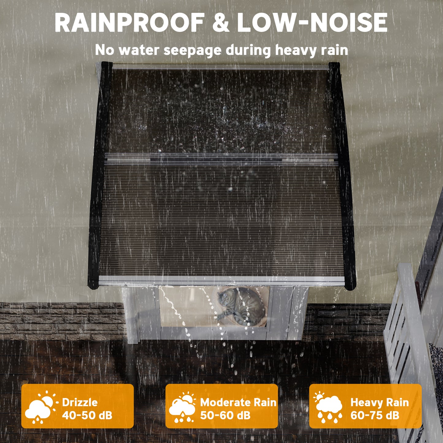 Front Door Canopy, Outdoor Awning, Rain Shelter for Window