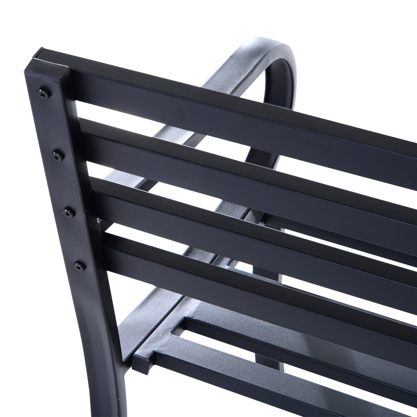 Stylish 2 Seater Metal Garden Porch Chair Bench Stable Patio