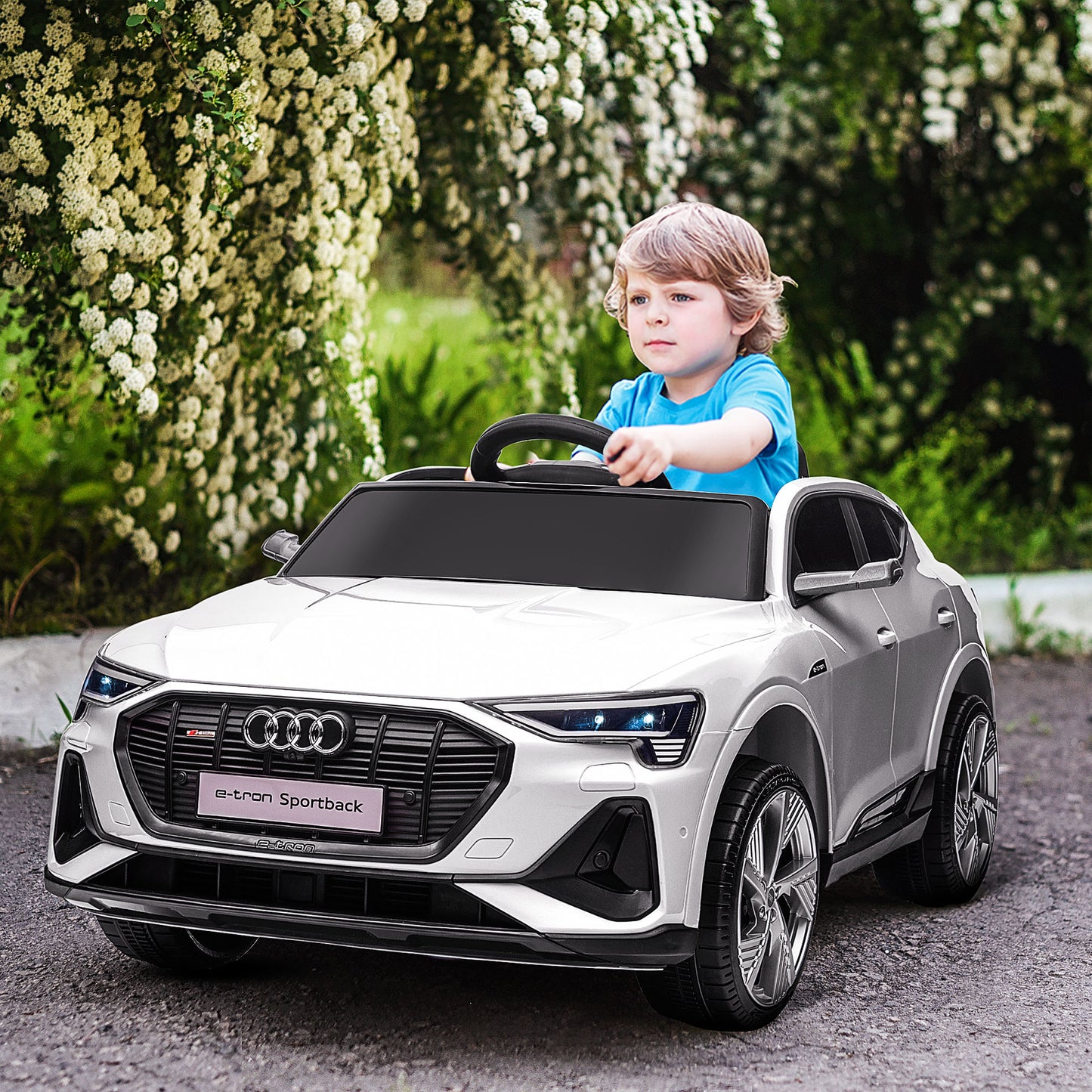 12V Kids Electric Ride-On Car, with Remote Control, Lights, Music