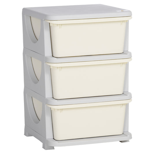 Three-Tier Kids Storage Boxes, with Three Drawers