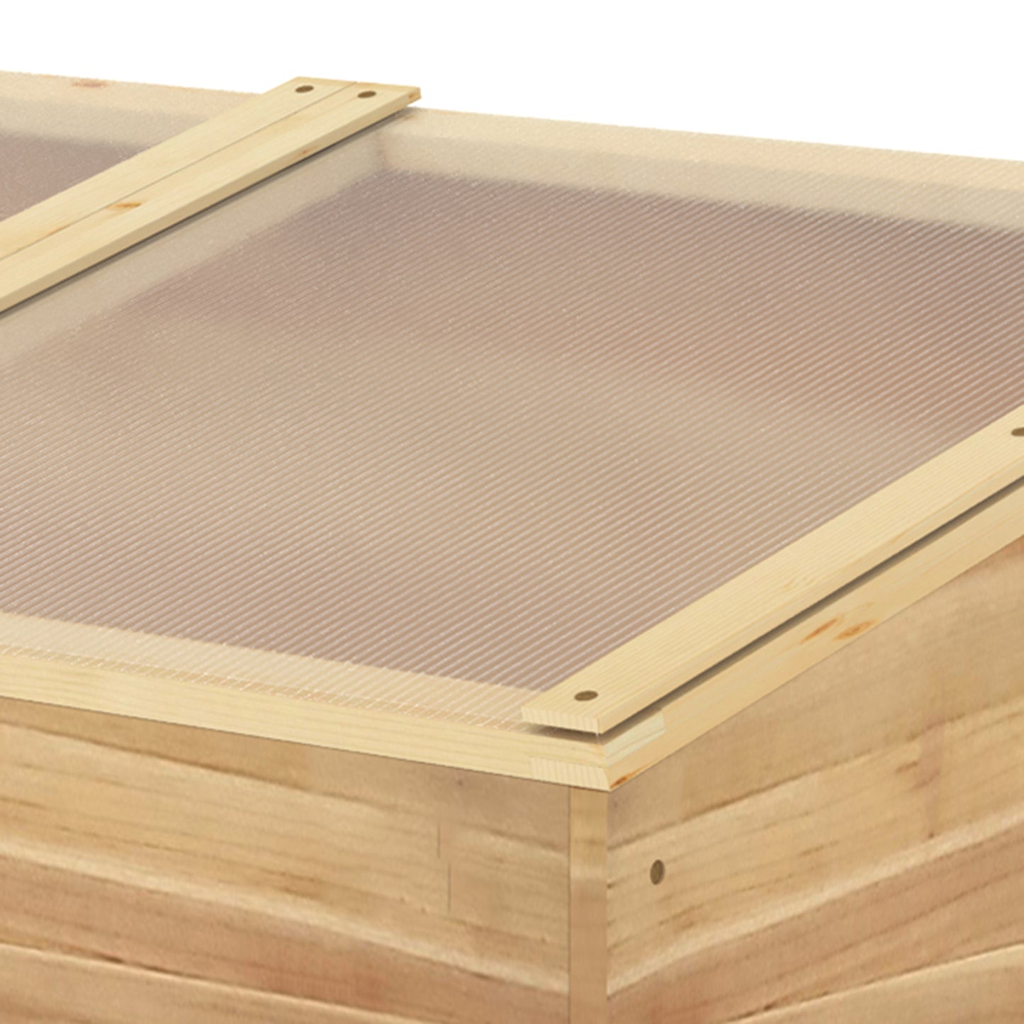 Wooden Cold Frame Greenhouse Garden Polycarbonate Grow House
