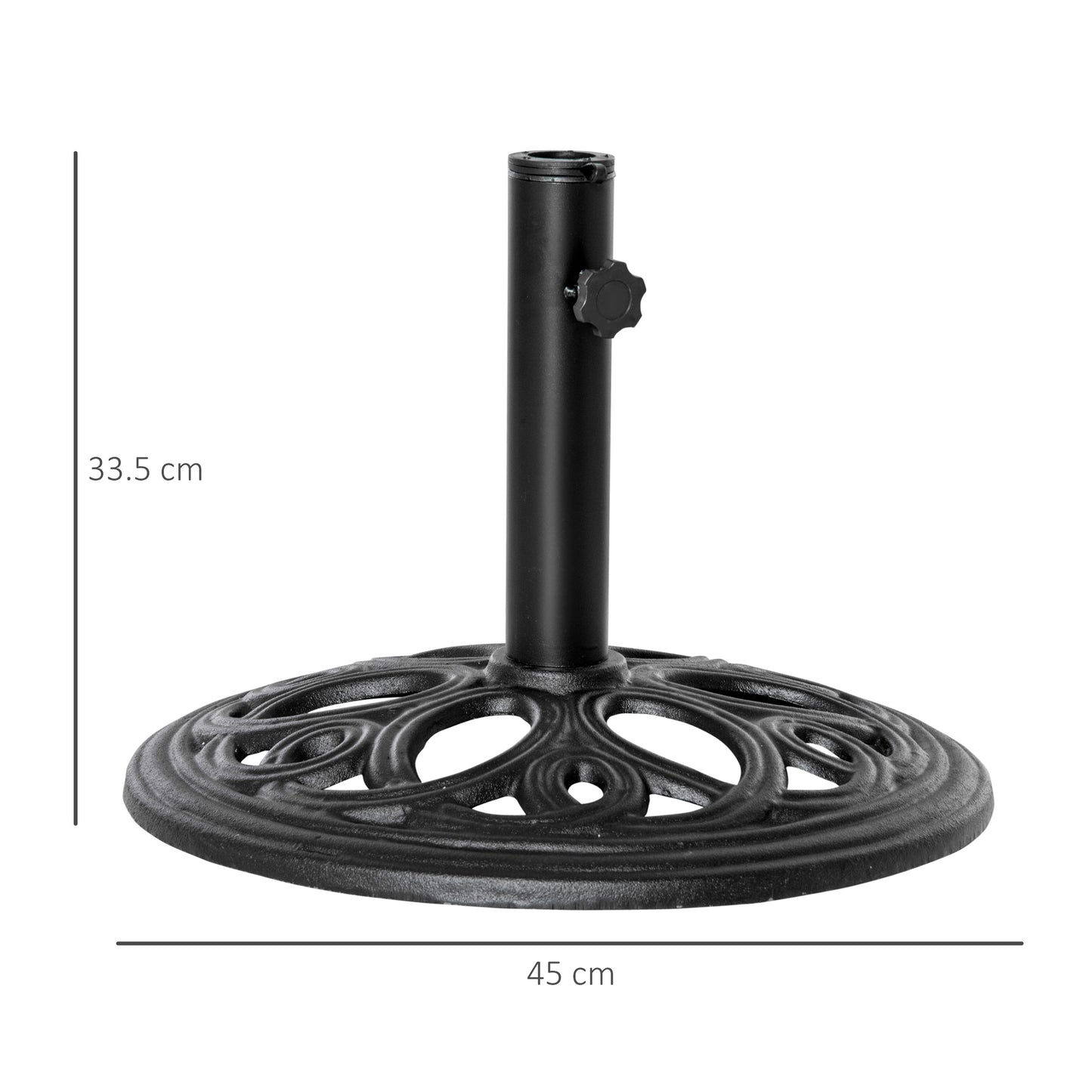11.5 kg Cast Metal Round Patio Umbrella Base Stand