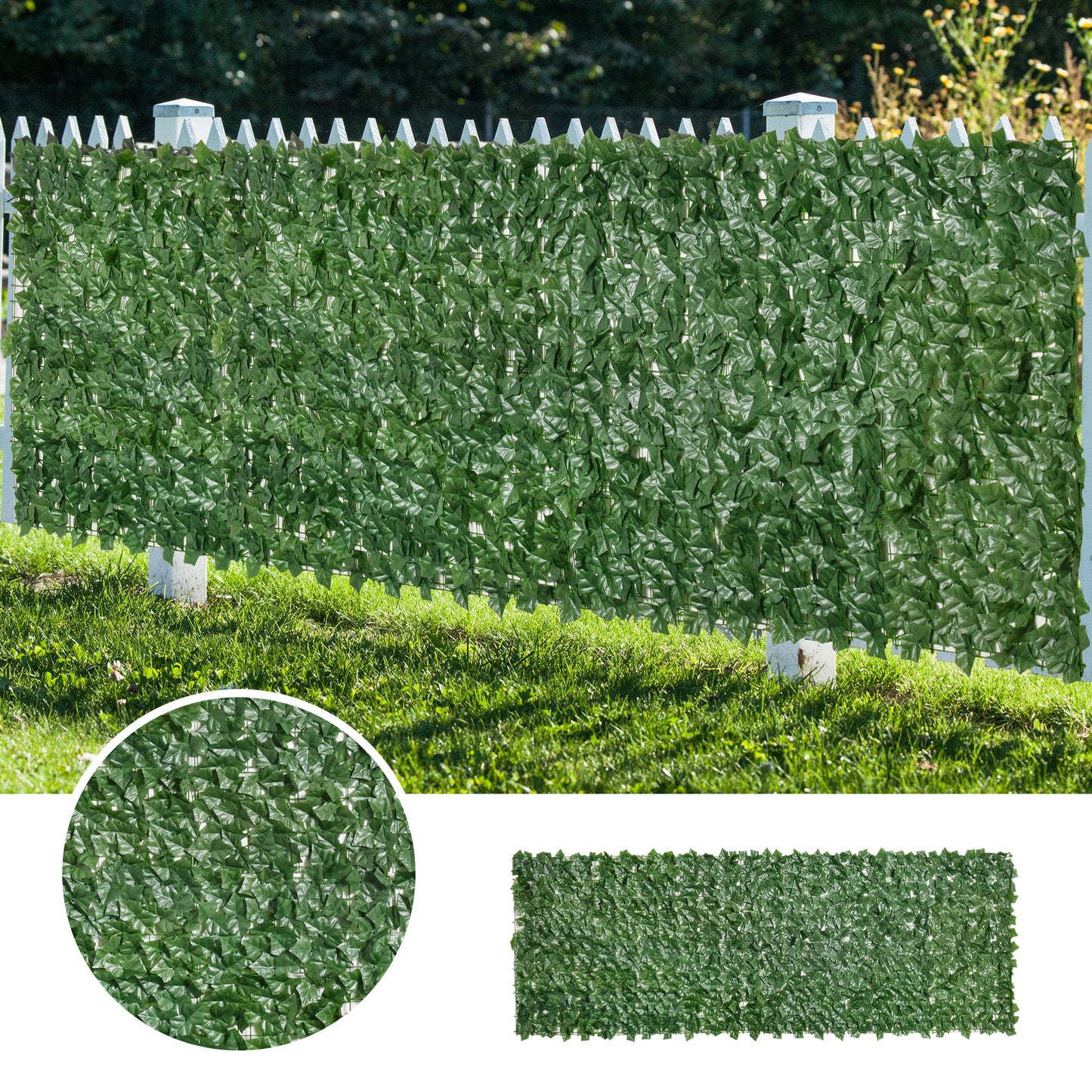 1-Piece Artificial Leaf Hedge Screen Privacy Fence Panel (2)