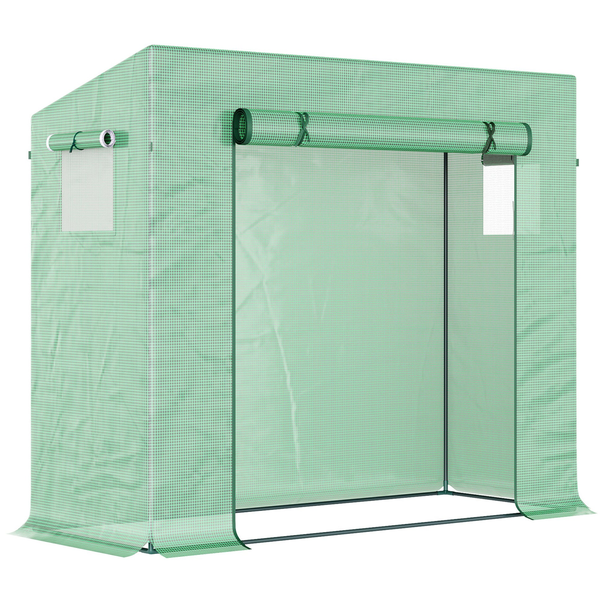 Small Walk-in Garden Greenhouse with Steel Frame