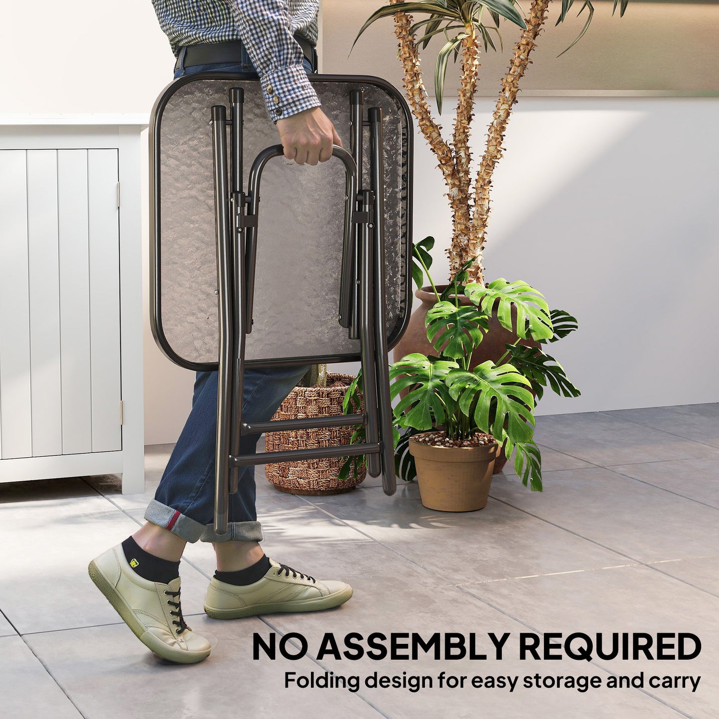 Foldable Garden Table Square Folding Table