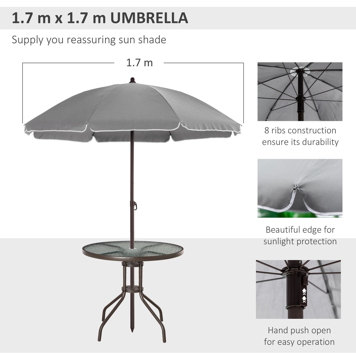 6 Piece Garden Dining Set with Umbrella (1)