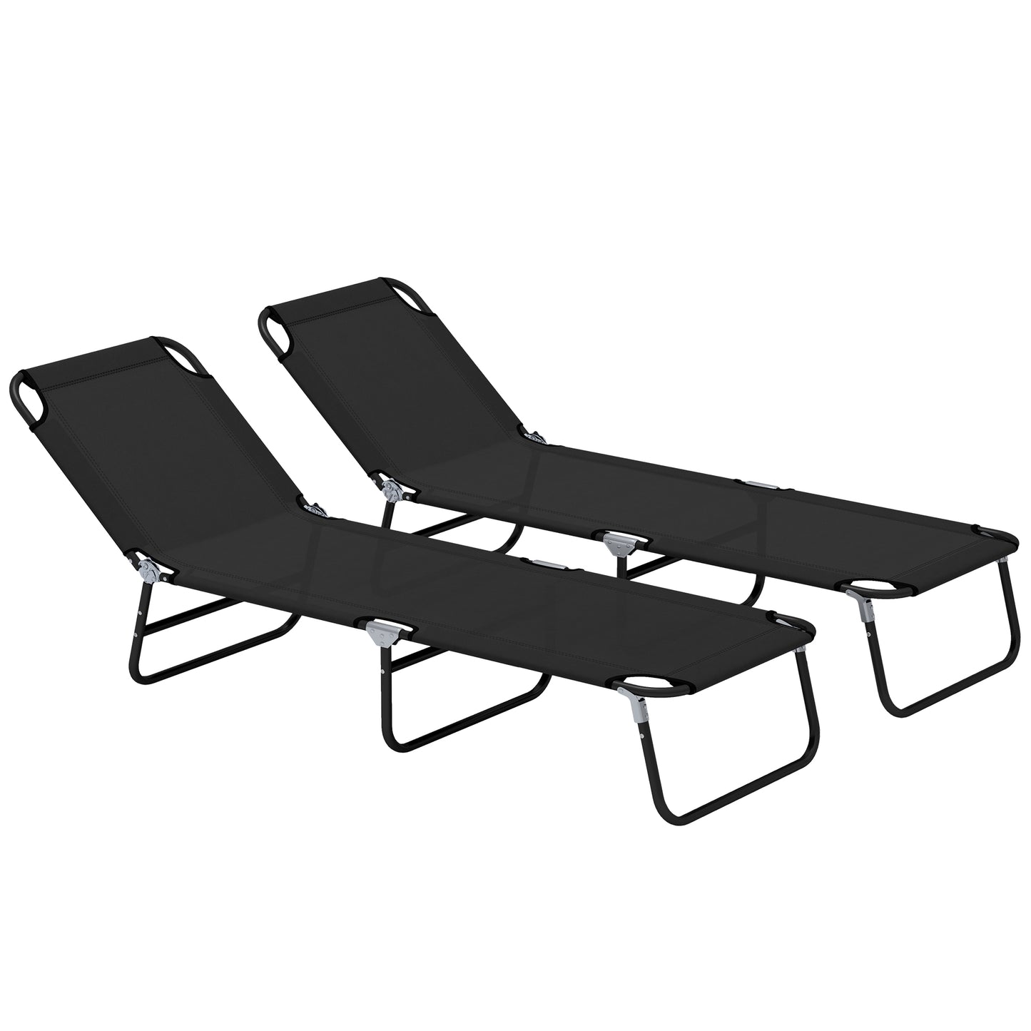 Garden Sun Lounger, with Five-Position Back (3)