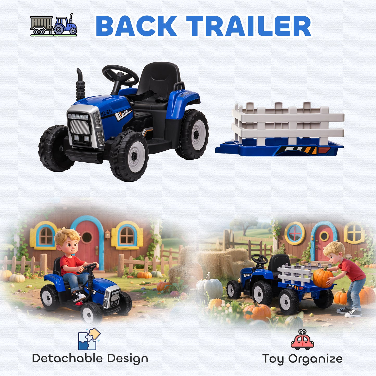 Ride On Tractor, Battery Powered Electric Car