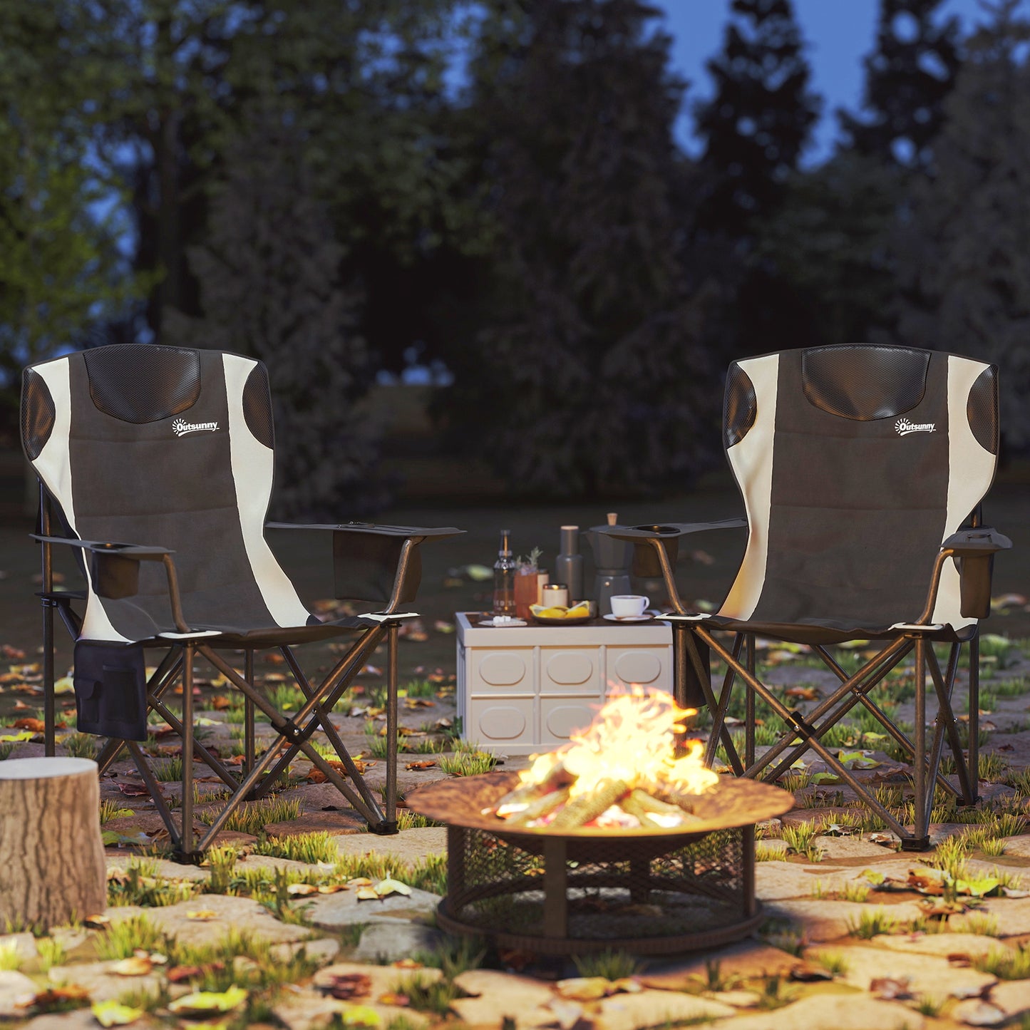 Set of 2 Folding Camping Chairs