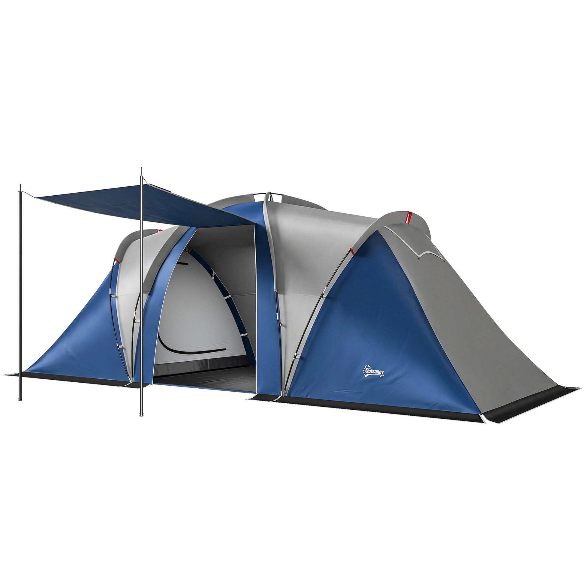Family Camping Tent 3000mm Waterproof Windproof Tunnel Tent 8-12 (1)