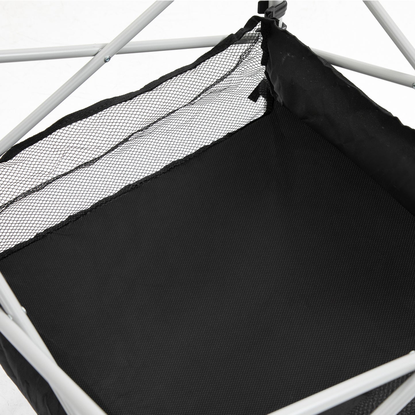 Portable Camping Table w/ Mesh Bag & Steel Frame Hiking Furniture