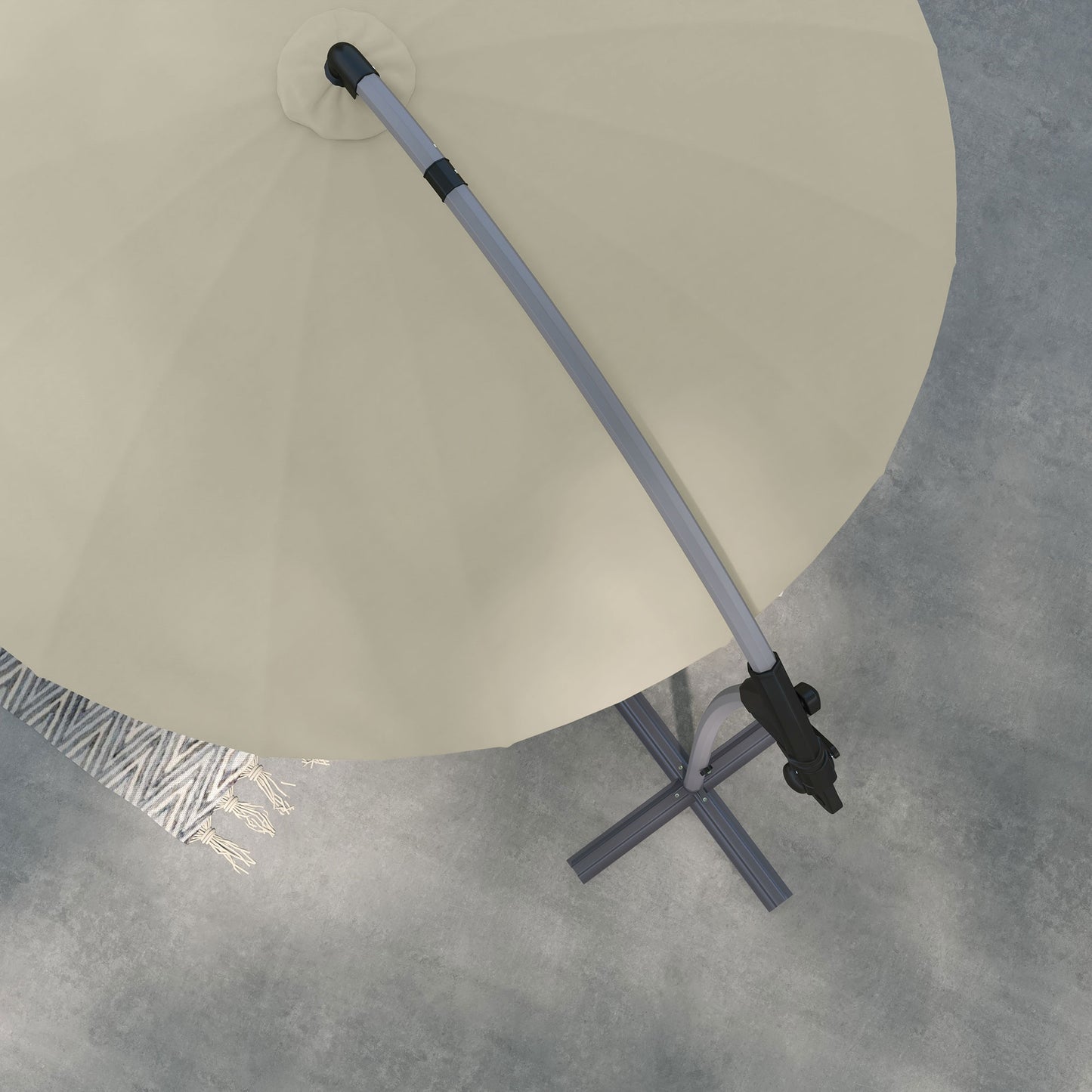 2.7m Cantilever Parasol, with Cross Base